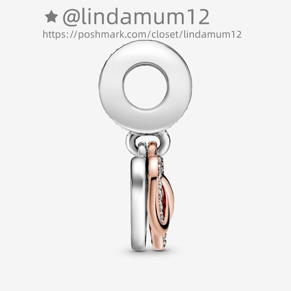 Pandora Sparkling Infinity Heart Dangle Charm - Picture 4 of 7